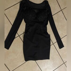 Chic Black Long Sleeve Dress